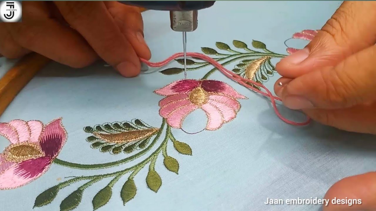 Beautiful Machine Embroidery Border Design Embroidery Designs Youtube