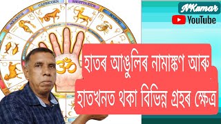 হাতৰ আঙুলিৰ নামাঙ্কণ আৰু হাতখনত থকা বিভিন্ন গ্ৰহৰ ক্ষেত্ৰ সমূহ জানি লওক।