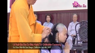 尼僧剃髪得度式18 Nun Headshave