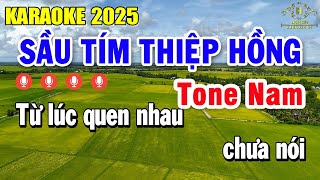 Sầu Tím Thiệp Hồng Karaoke Tone Nam ( Em ) Nhạc Sống Âm Thanh Siêu Hay | Trọng Hiếu