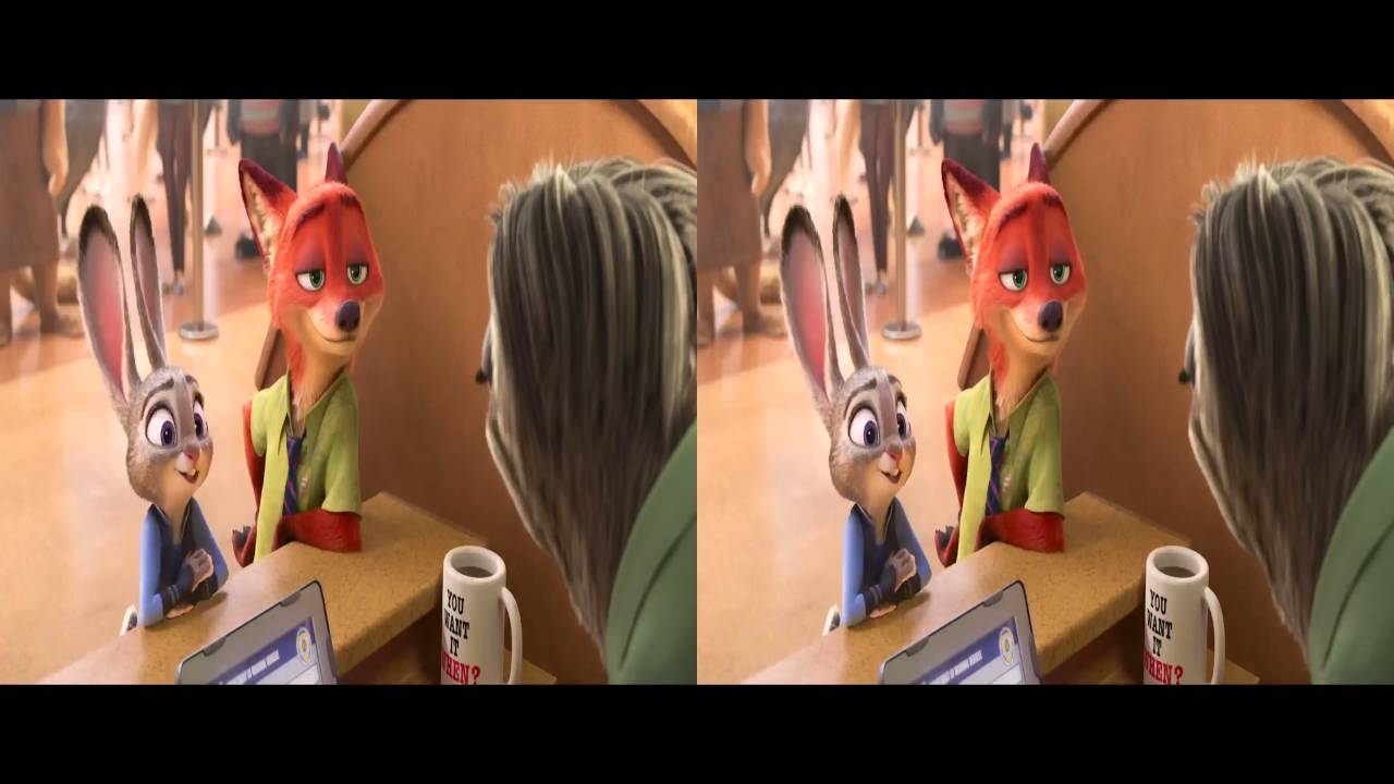 Zootopia Official Sloth Trailer #1 4K 60FPS HFR3D 3DSBS/VR/Cardboard ...