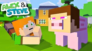 STEVE THE PIG - Alex and Steve Life (Minecraft Animation)