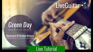 Green Day - Boulevard Of Broken Dreams (Gitarre Lernen - Tutorial Deutsch - Part1/5)