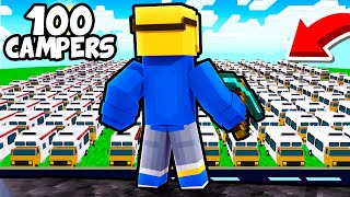 Ik Bouwde 100 Campers In Minecraft (Survival)