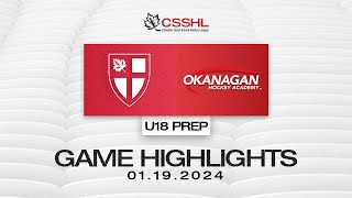 St. George's School vs OHA U18 Prep 01/19 | CSSHL Highlights