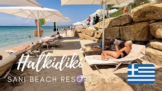 Sani Beach Resort \u0026 Kriopigi Beach Tour in Halkidiki 🏖️🇬🇷