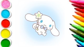 Draw and Color a cute Cinnamoroll 🐻‍❄️ 🌈 Drawing for Kids | JH