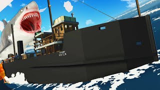 A Megalodon Went Through My & OB's Ship! (Stormworks Sinking Ship Survival)