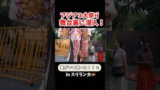 【アジア３大祭り】舞台裏潜入に成功！妻がゾウ使いに！？【スリランカ旅行】 #世界一周 #ペラヘラ祭り #カップル旅行