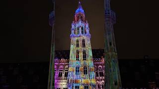 2024 Christmas Light and Sound Show, Grand Place Brussels. Luxembourg Malayalam