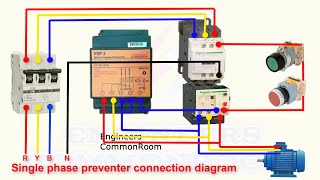 Single phase preventer connection | Engineers CommonRoom ।Electrical Circuit Diagram