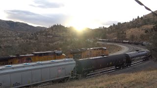 Tehachapi Last Day in 4k on 12/4/22. UP manifests and a BNSF intermodal at the Loop and tunnel 10.