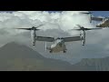 U.S. Marine Corps MV-22 Ospreys and CH-53E Super Stallions land during Amphibious Raid