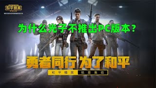 为什么和平精英不上线PC版？原因有4个，字字珠玑啊