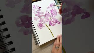 Can you paint these loose watercolor beginner friendly lilacs?