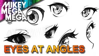 How To Draw EYES FROM AN ANGLE IN ANIME MANGA