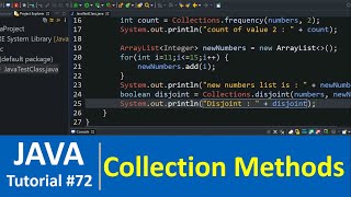 Java Tutorial #72 - Frequency, Disjoint, Min, Max Methods in Java Collections