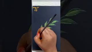 #acrylicpainting | LEAF DRAWING EASY | #leafpainting #shorts