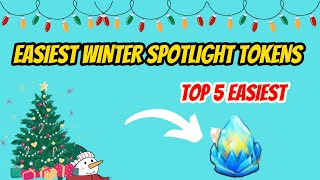 TOP 5 EASIEST WINTER SPOTLIGHT TOKENS | Roblox Winter Spotlight Event