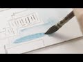 da vinci s old master style quill watercolor brush with drawing tip demo