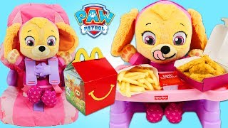 PAW PATROL Baby Skye Goes to McDonald's for a Happy Meal!