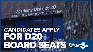 Two dozen people apply to fill a vacant D20 School Board seat