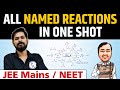 All Important NAMED REACTIONS in 1 Shot | Organic Chemistry | JEE Mains/NEET