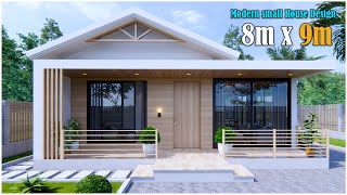 Modern Small House | 8m x 9m with 2Bedroom