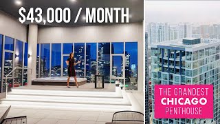 Chicago's GRANDEST Penthouse Apartment in River North Is Pure Opulence for $43,000 / Month
