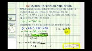 Ex:  Quadratic Function Application Using Formulas - Rocket Launch