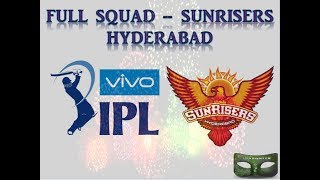 IPL 2018- SRH Teams Players List & Squad | SUNRISERS HYDRABAD