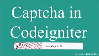 Check Captcha using Callback in CodeIgniter | Code Optimization | Part -4