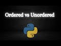 Ordered vs Unordered | Data Structures | Python Basic | Interview Question | Data Science
