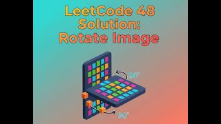 🚀 LeetCode 48 - Rotate Image 🔄 | Clean Java Solution 🔥 | DSA Matrix Interview Question