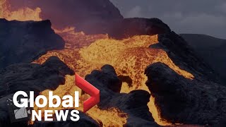 Iceland volcano: Lava cascades down slopes after thousands of small earthquakes in recent weeks