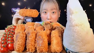 ASMR エビクリームコロッケ Shrimp Cream Croquette 새우 크림 고로케【咀嚼音/ Mukbang/ Eating Sounds】