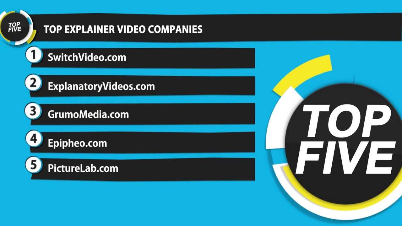 The Best Explainer Video Companies Top 5 List Youtube