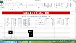 仕事に差がつくEXCEL小技集~第２回～住所は郵便番号から変換で簡単入力