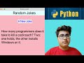Random jokes generator with GUI using python | Programmer Saiyam | Python | Tkinter