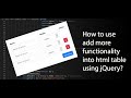 How to create add more functionality in HTML Table using jQuery