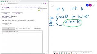 Warmup-1 (makes10) Java Solution || Codingbat.com