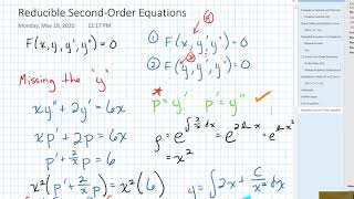 4910 1.6 Reducible Second Order Equations