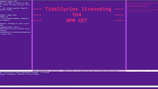 TidalCycles live-coding — dancey edition