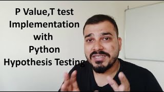 Tutorial 33- P Value,T test, Correlation Implementation with Python- Hypothesis Testing