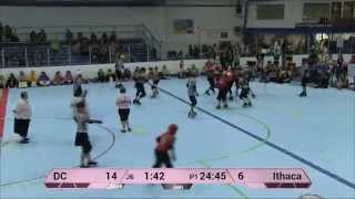 ECDX 2015: DC Rollergirls vs  Ithaca League of Women Rollers