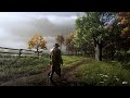 Autumn Rain Walk to Shady Belle (RDR2 Relaxing Ambience)