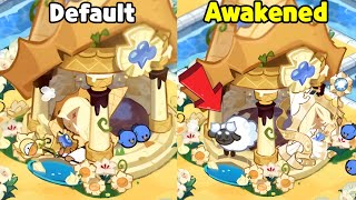 [Cookie Run Kingdom] Awakened Ancient Cookies Decor Animation vs Default