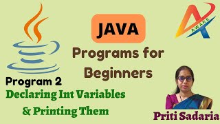 #2. Declaring integer variables and printing them in Eclipse IDE