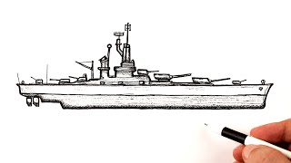 How to draw a Navy ship