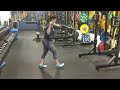 barbell forward lunges